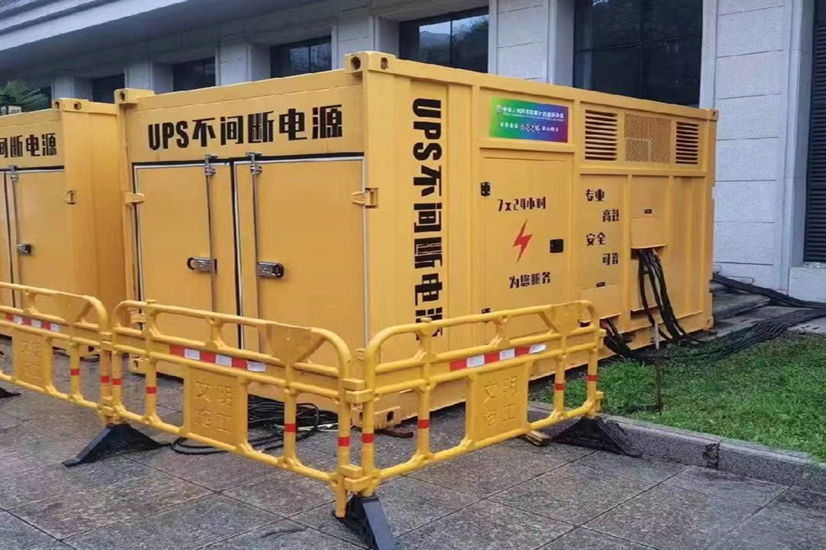 纳溪发电机租赁施工现场