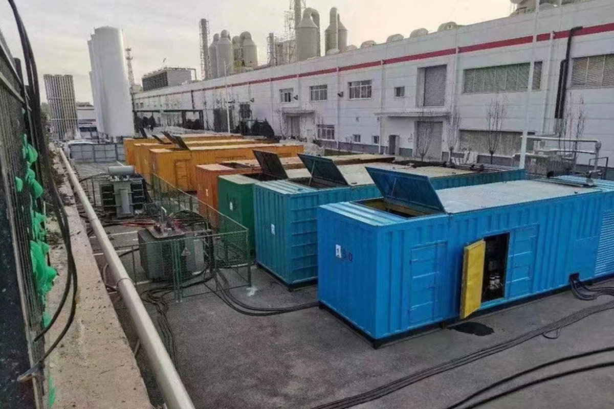 纳溪发电机租赁施工现场